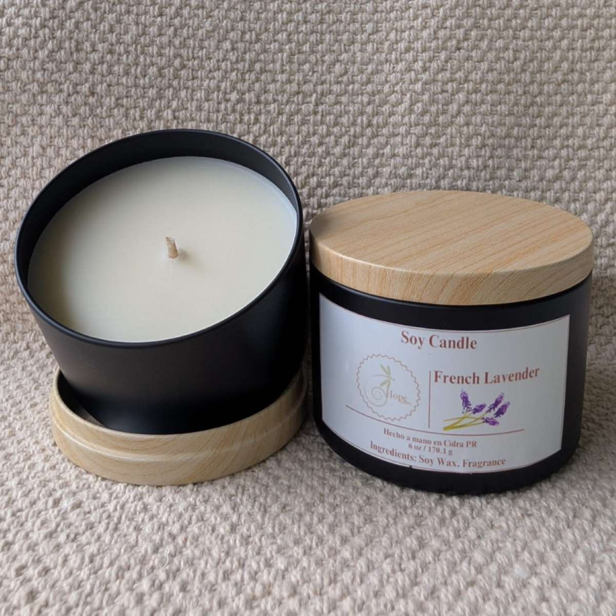 Lavanda Francesa Vela de Soya
