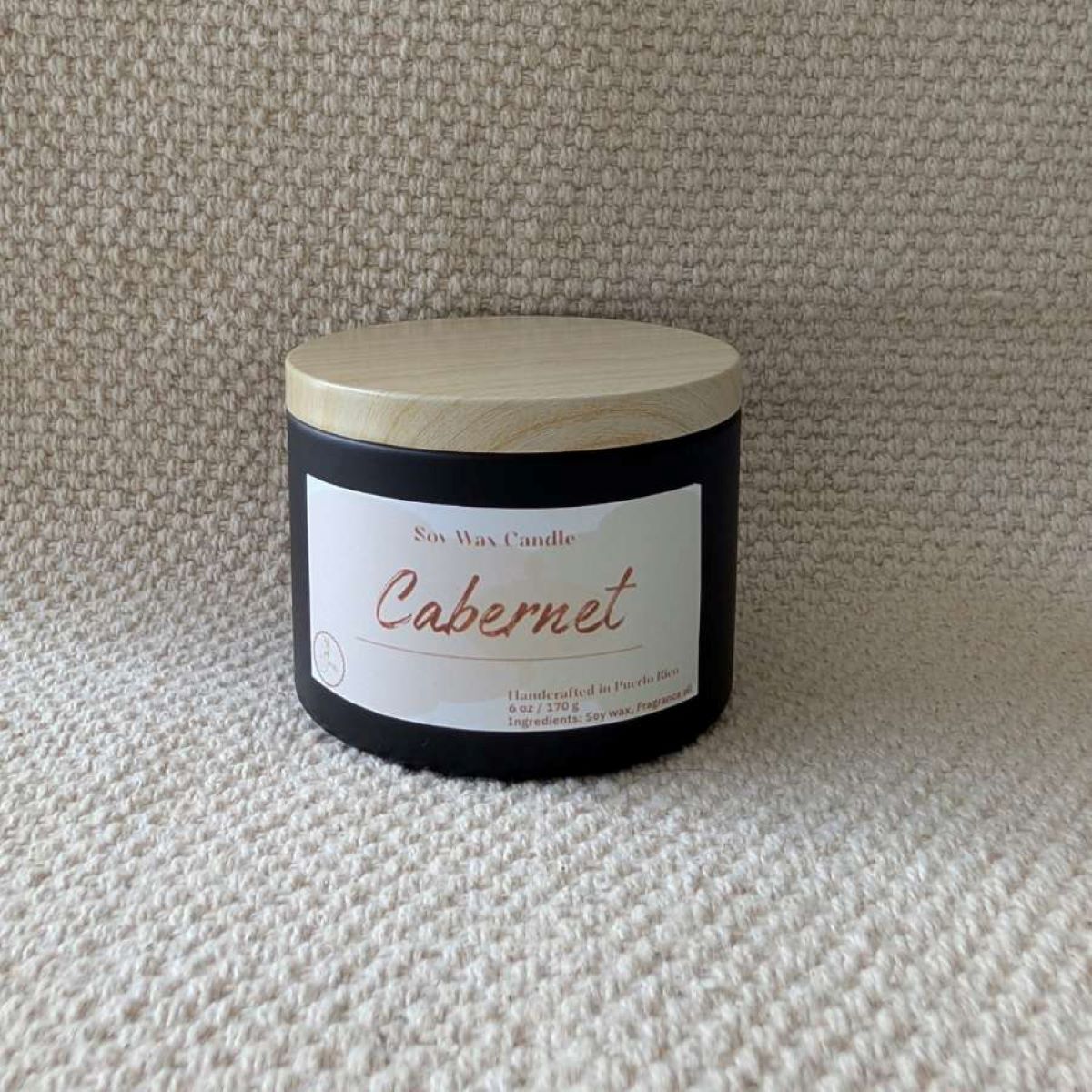 Vela Aromática de Soya Cabernet