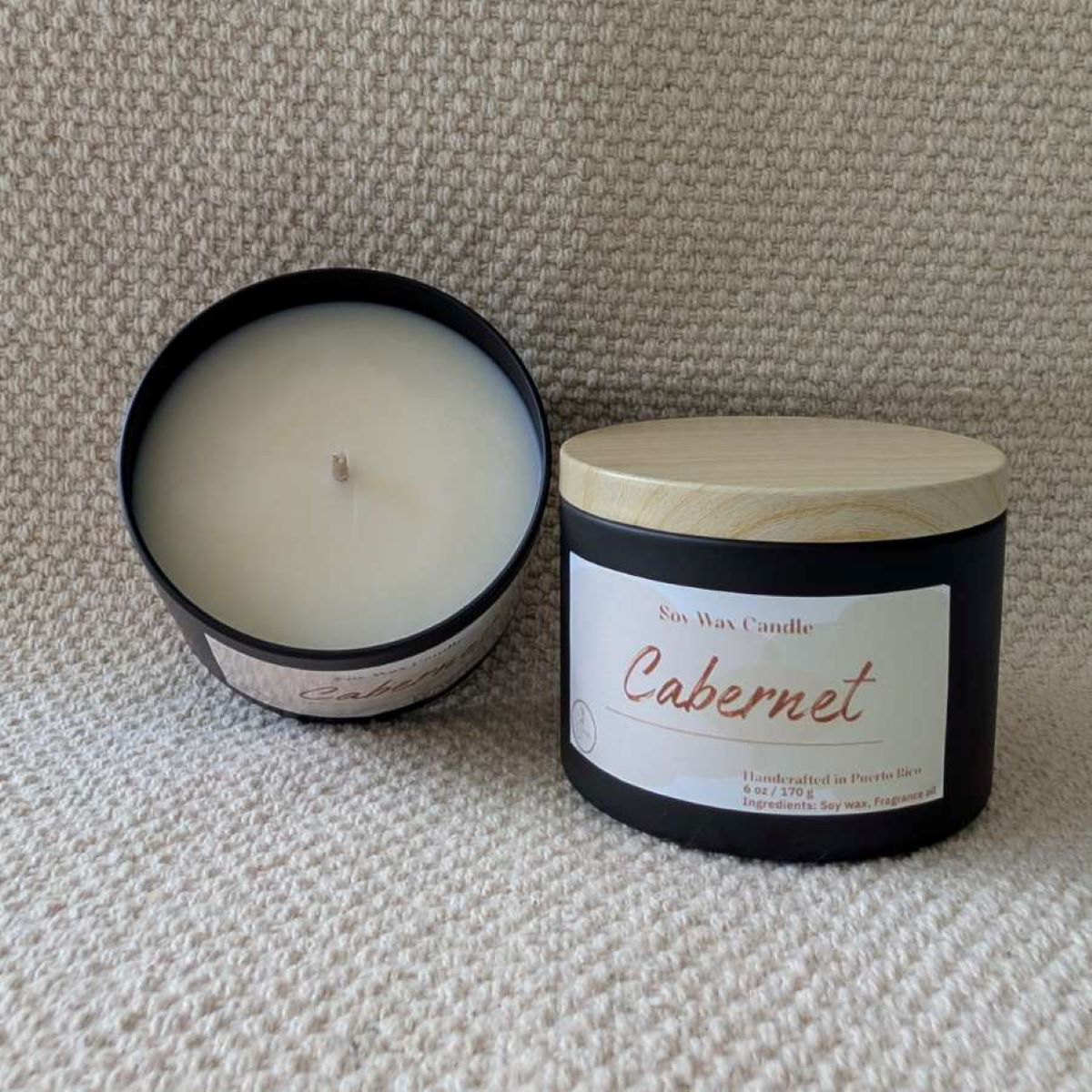 Vela Aromática de Soya Cabernet